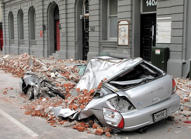 dommages à Christchurch; source: Becker