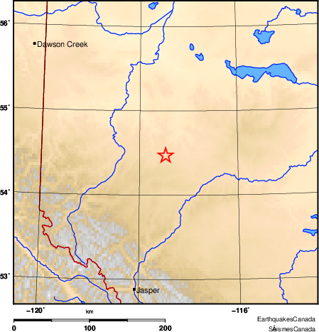 carte des environs du séisme