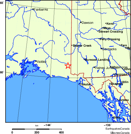 Map of Earthquake Localities