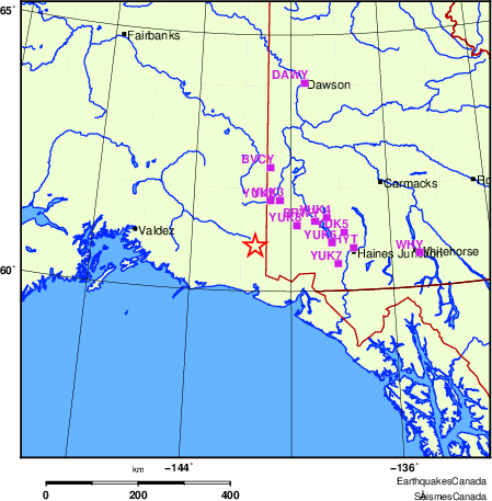 Map of Regional Seismographs