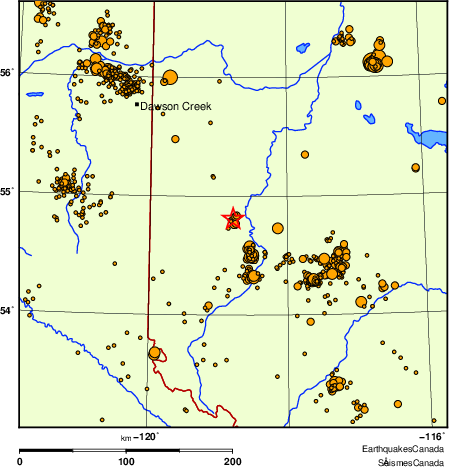 Map of earthquakes magnitude 2.0 and larger, 2000 - present