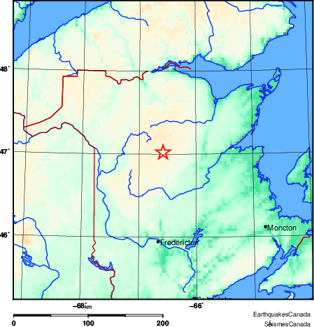 carte des environs du séisme