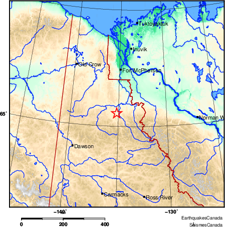 carte des environs du séisme