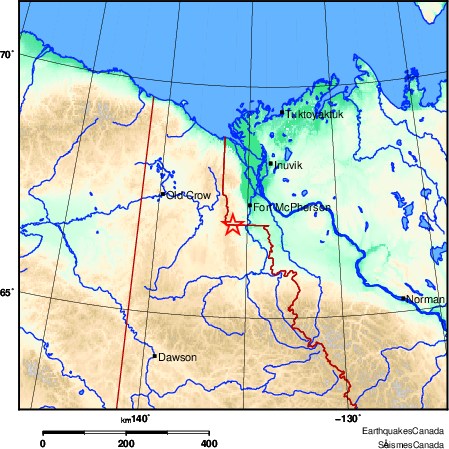 carte des environs du séisme